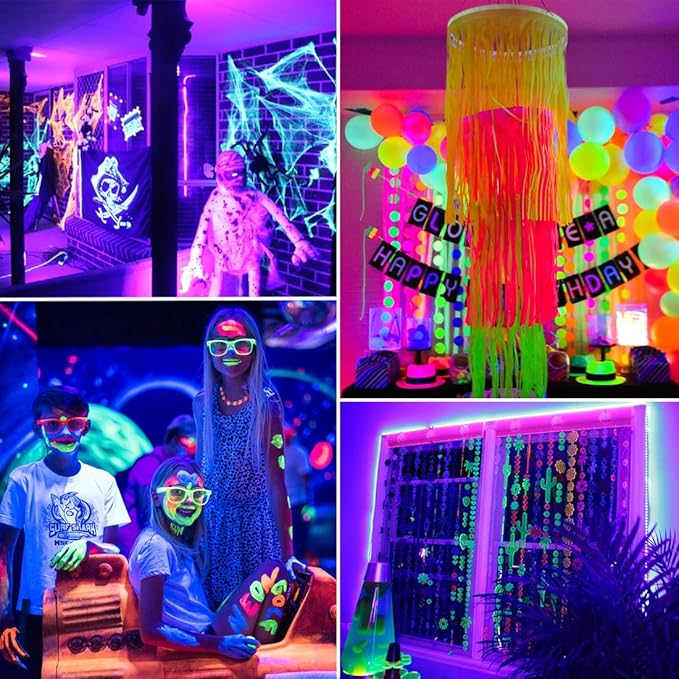 Black Light Strip, 20M/66ft Flexible LED Light Strip Kit, 1200 Lamp Beads, 12V Black Light, Non-Waterproof for Indoor Fluorescent Dance Party, Stage, Birthday, Weeding Dark Party