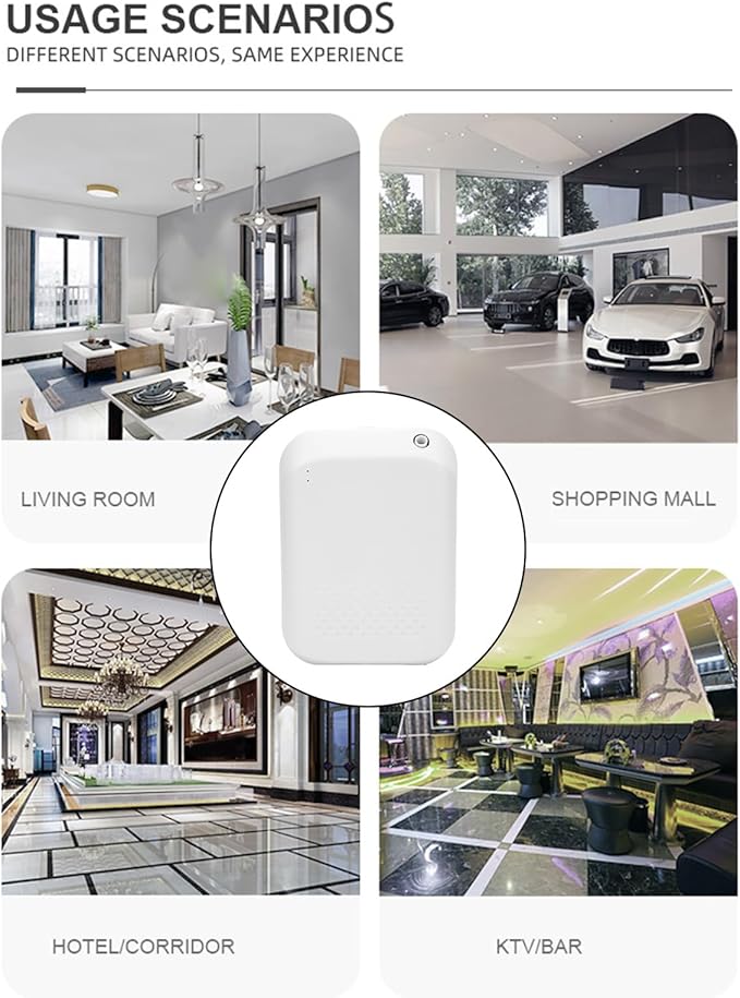 Bewinner Smart Scent Air Machine for Home, 150ml Bluetooth Hotel Diffuser with APP Control, Wall Mountable Aromatherapy Essential Oil Diffuser for Home Hotel Spa Office (White)