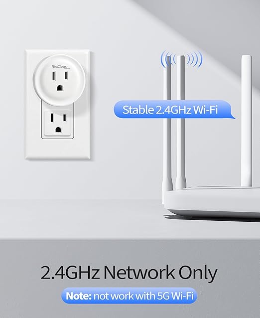 Smart Plug, WiFi Smart Outlet Compatible with Alexa & Google Assistant, Bluetooth WiFi Socket with Timer & APP Remote Control for Home, 2.4GHz Network Only, Wireless Outlet Plug