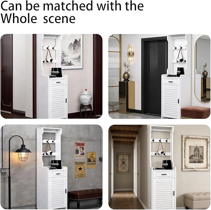 Cabinet halltree Hallway Entry Way Racks, Hallway Organizer for entryway,mudroom, for Hallway, Hallway(205x32x35cm)