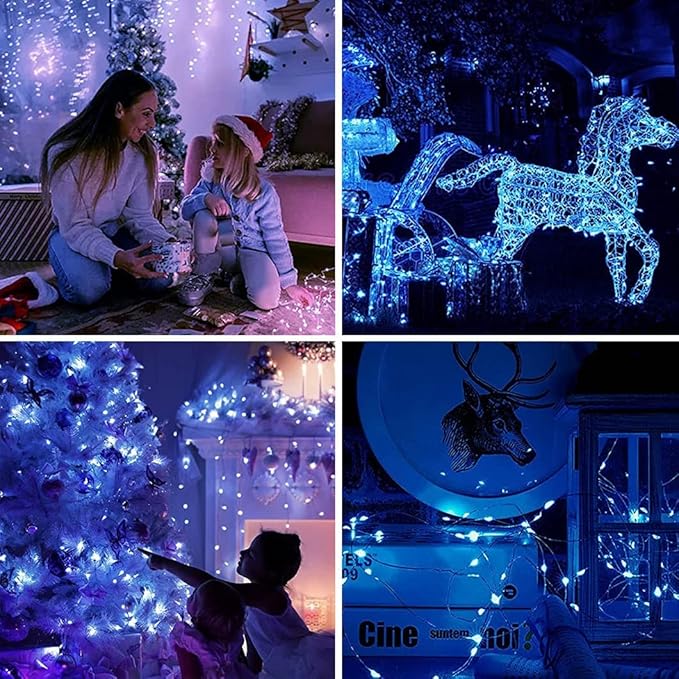 12 Pack Fairy Lights Battery Operated String Lights，7FT 20LED Waterproof Silver Wire Christmas Lights Outdoor,Firefly Mini Lights for Bedroom Party Birthday Wedding Indoor Decorations.