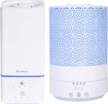 BlueHills Premium Large 2000 ML and 2500 ML XL Essential Oil Diffusers Humidifier Combo Set of 2 for Large Room Home with Décor LED Lights Great Gift – Value Pack of White