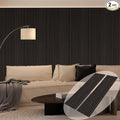 Wood Panels for Wall, Wood Slat Wall Panel - 2 Pack, Black Wood Slats for Wall, Natural Smoked Wood Veneer Accent Wall Panels, Acoustic Slat Wood Wall Panels - 12.6" W x 94.5" L