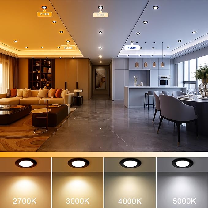 YGS-Tech 2 Inch LED Recessed Lighting, Dimmable Downlight 3W(35W Halogen Equivalent), CRI80, 3000K Warm White Ceiling Light with LED Driver(16 Pack)