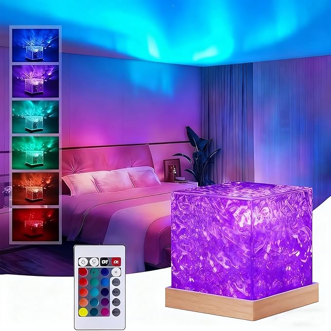 Magical Northern Lights For Your Room, Magic Northern Light, Aurora Night Light Projector With Remote Control, Color-Changing Mood Ocean Light For Home, Relaxation & Decor (16 Colors, Rechargeable)