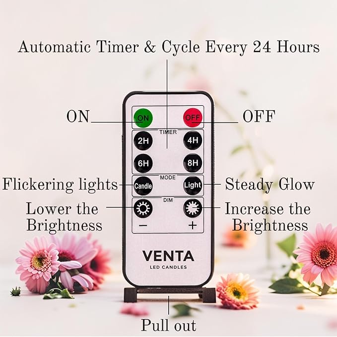 VENTA Turquoise Real Wax Flameless Candles, Set of 3 | Realistic Teal LED Pillar Candles with Remote & Timer | Perfect for Coastal, Beach House & Nautical Decor