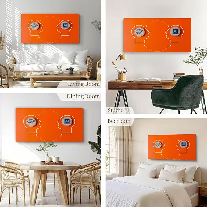 Wibinuki Wall Art Wall Decor Wall Paintings Ch AI or Artificial Intelligence. chting a smart AI or for Living Room Bedroom Bathroom Home Decor Can Be Hung Directly 20"x 40"