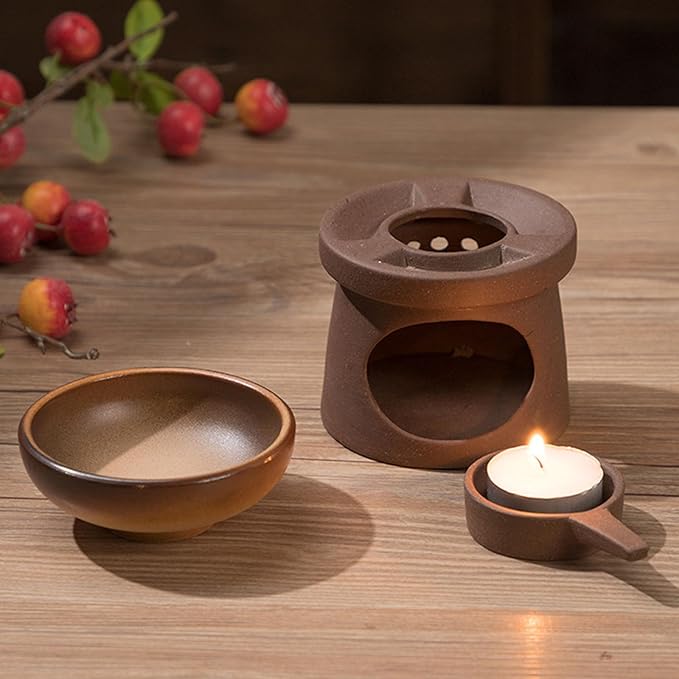 Large Capacity Essential Oil Burners Melter Aromatherapies Diffuser and Tealight Holder Set for Home Office Decors