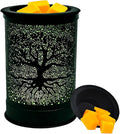 ASAWASA Metal Wax Warmer for Scented Wax,Electirc Wax Melt Warmer Candle Burner with 7 Colorful Changing Lights & 1 Silicone Dishes for Office Home Decor(Colorful Banyan)