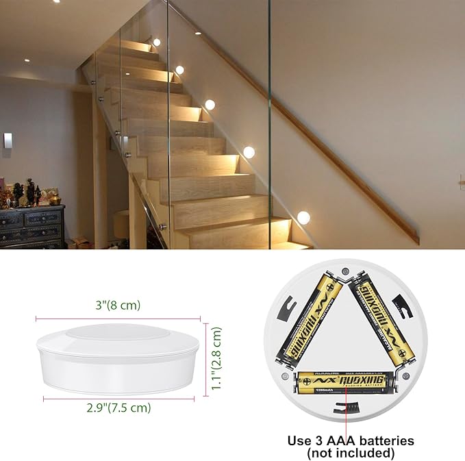 Puck Lights with Remote , Wireless Under Cabinet Lighting,Color Changing Tap Lights with Dimmer and Timer, AAA Battery Operated Light Push Lights Stick on for Closet, Bedroom Wall, Under Cabinet