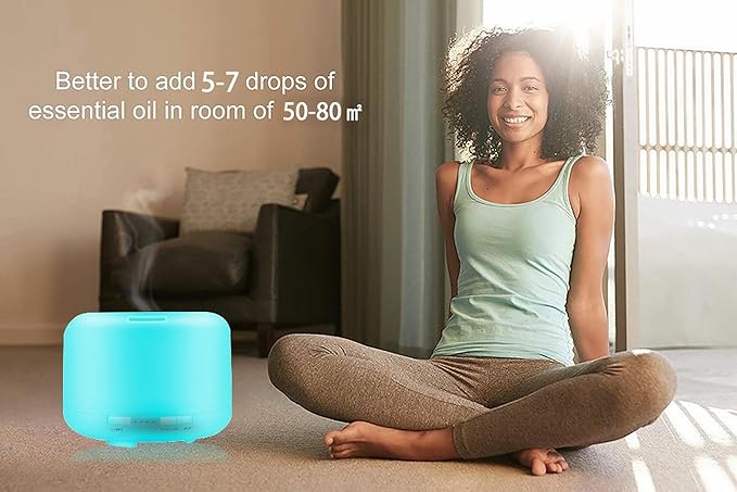 EcoGecko Mr Mister 1000ML Ultrasonic Aromatherapy Essential Oil Air Diffuser, Cool Mist Humidifer with 7 Color LED Light, Waterless Auto Shut-Off
