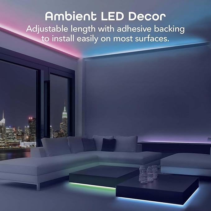 Geeni Prisma 5M Smart WiFi LED Strip Lights Works with Alexa, Google Assistant 16 Million Colors Phone App Controlled Light Strip for Home, Kitchen, TV, Party, for iOS and Android, 16.4ft