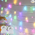 Easter String Lights Battery Operated, Pastel Easter Lights with Timer 9.8ft 30LED Transparent Wire Fairy Lights for Easter Decorations Garland Outdoor Indoor Party 2 Packs
