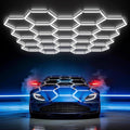 HYPERLITE Gen 2 Hexagon Garage Lights: 581W 58100LM 22 Grids Hexagon Led Light, 6500K Ultra Bright Honeycomb Hex Lights, Easy Install, Durable Design for Garage, Car Detailing, Workshops, Shops, Gym