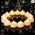 Raycare 100Pack Battery Operated Tea Lights Candles, Long Lasting Fake Candles, Flameless LED Tea Lights, Electric Candle for Wedding, Centerpieces, Home Decor, Halloween, Christmas