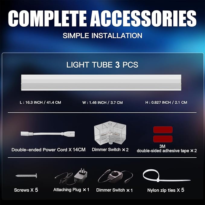 Garage LED Lights, 24W 6500K Higher Brightness Hex Garage Lights, Plug and Play, Lightweight DIY Assembly Hexagonal Light for Car Detailing Auto Beauty Shop Decor