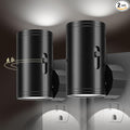 LED Motion Sensor Night Light,Motion Activated Night Light & Dusk to Dawn Sensor Night Light Plug into Wall 5-300LM Adjustable Brightness,5000K Daylight,for Kitchen,Hallway Bedroom,Stairs, 2 Pack
