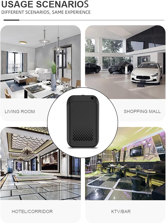 Bewinner Smart Scent Air Machine for Home, 150ml Bluetooth Hotel Diffuser with APP Control, Wall Mountable Aromatherapy Essential Oil Diffuser for Home Hotel Spa Office (Black)