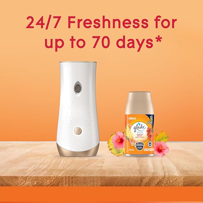 Glade Automatic Spray Refill, Air Freshener for Home and Bathroom, Hawaiian Breeze, 6.2 Oz