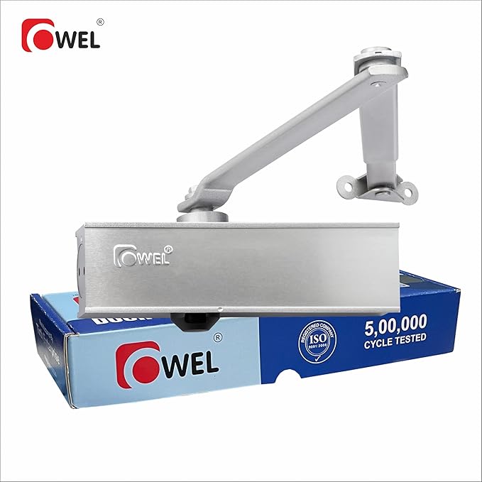 OWEL - Automatic Adjustable Door Closer for Residential/Commercial use, Heavy Duty with Slim Look, with Bracket & Easy Installation (Deluxe VE200)