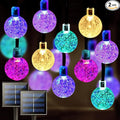 Solar String Lights Outdoor 2 Pack 200 Led 80FT Multi-Color Crystal Globe Lights with 8 Lighting Modes, Waterproof Solar Powered Patio Lights for Garden Yard Porch Wedding Party Decoration