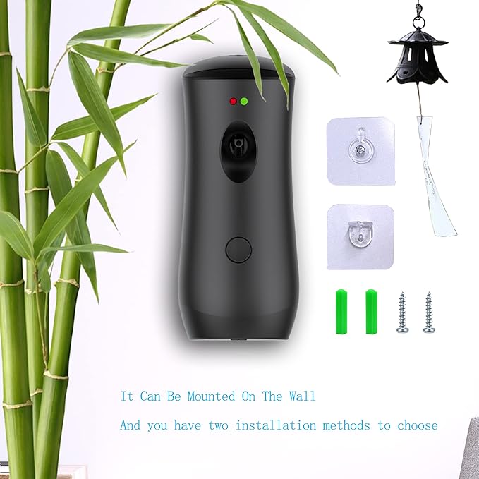 Automatic Air Fragrance Dispenser Home Wall-mounted Aerosol Spray Air Freshener for Home Offices Schools Restaurants Hotels Commercial Place (Black 1101)
