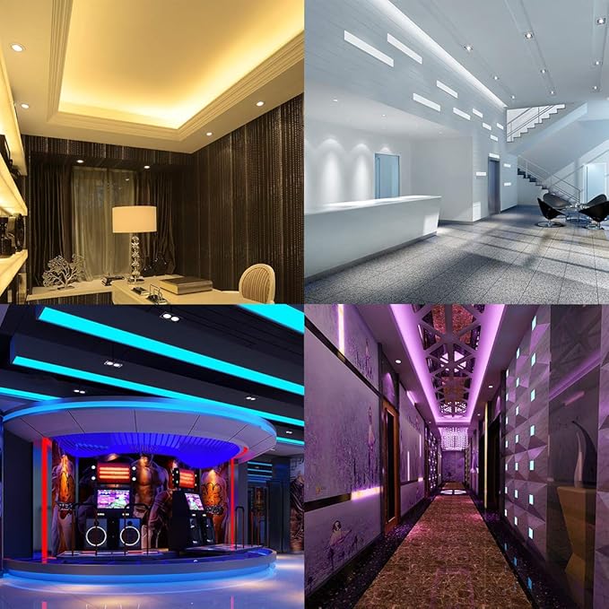 BTF-LIGHTING RGBCCT 5 Colors in 1 LED 5050SMD RGBWW RGB+Dimmable Tunable Color Temperature 2700K-6500K 16.4ft 60LEDs/m 300LEDs DC12V Multi-Colored Tape Lights IP65 White PCB(No Adapter or Controller)