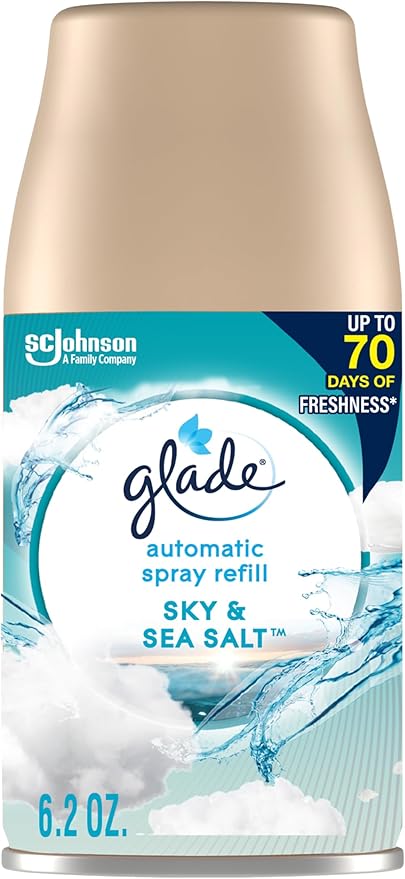 Glade Automatic Spray Refill, Air Freshener for Home and Bathroom, Sky & Sea Salt, 6.2 Oz