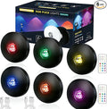 Rechargeable RGB Puck Lights with Remote Control,2000mAh High Capacity Battery Operated RGB Cabinet Lighting,Dimmable Tap Stick On& Magnetic Mount Wireless Closet Light for Kitchen Counter,Shelve