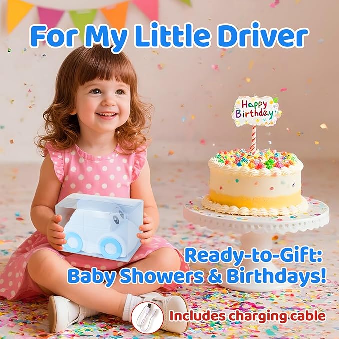 Cute Baby Toddler Car Kids Night Light for Kids, Dimmable+1800mAh Rechargeable+Timer+Portable+Silicone+Squishy, Touch Breastfeeding Bedside Night Lamp, Funny Girls Boy Gifts