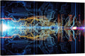 LSIUHWUWI Abstract Technological Background Wall Art for Living Room CPU Concept Canvas Wall Art Poster Circuit Board Wall Decor for Bedroom Artwork Framed Ready to Hang 24x36 INCH