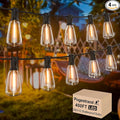 LED Outdoor String Lights 400ft Shatterproof Patio Lights with 212 Waterproof ST38 Vintage Bulbs(12 Spare), Dimmable Outside Hanging String Lights for Backyard Porch Balcony Party, Warm White