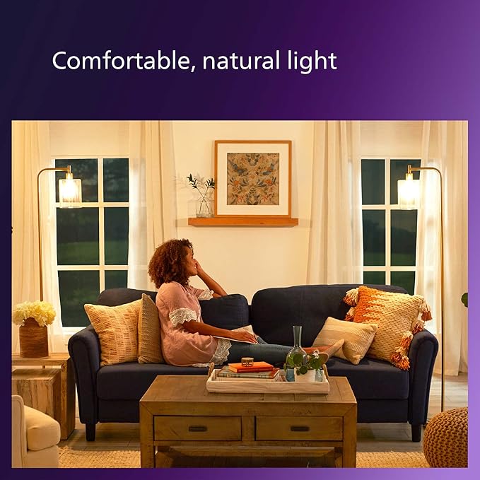 PHILIPS LED 60W A19 8-Pack Ultra Definition (2700K) 800 Lumen (8W = 60W) Dimmable Frosted Flicker-Free Light Bulbs