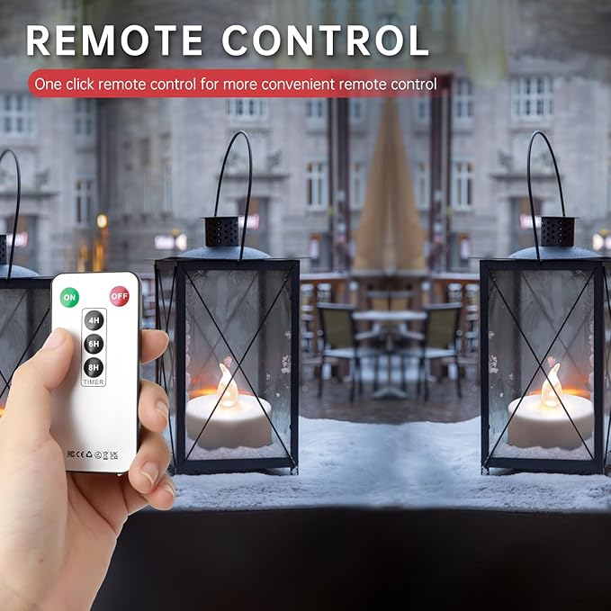 24Pack Remote Control LED Tea Lights Battery Operated Flameless Candles Realistic and Bright Flickering Long Lasting 400 Hours Electric Candles for Christmas Home Party Wedding Decor (White)