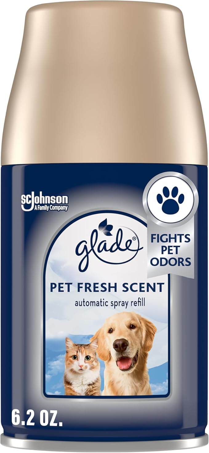 Glade Automatic Spray Refill, Pet Fresh Scent, Scented Air Freshener for Home and Bathroom, 6.2 Oz