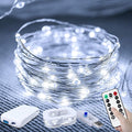 50LED Fairy Lights USB & Battery Powered, 16FT White Fairy String Lights with 8 Modes & Timer, Cuttable Copper Wire Waterproof Twinkle Light Indoor Outdoor for Bedroom Wedding Party Christmas Decor