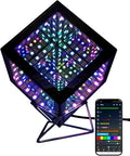 Infinity Hyper Cube LED Table Lamp, Color-Changing Music-Sync APP-Controlled Ambient Light for Gaming, Party, Home (Small 4Inchs)