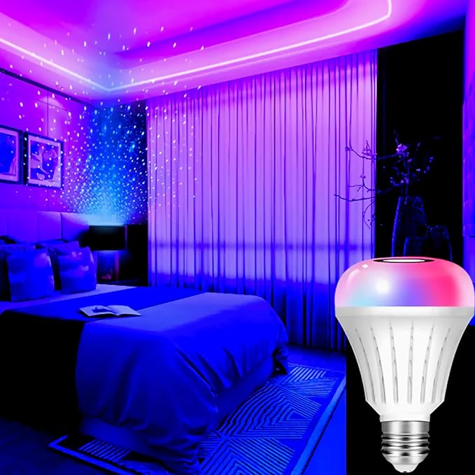 LED Floor Lamp w. Shelves & AC/USB Outlets Smart Light Bulb Galaxy Star Projector Color Changing & App/Voice Controlled Lights w. 3 Level Shelves for Bedroom Living Room Corner