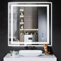 36"x36" LED Bathroom Mirror with Anti-Fog, Stepless Dimmable Lights, 3 Color Modes, Shatter-Proof Tempered Glass,Waterproof Design