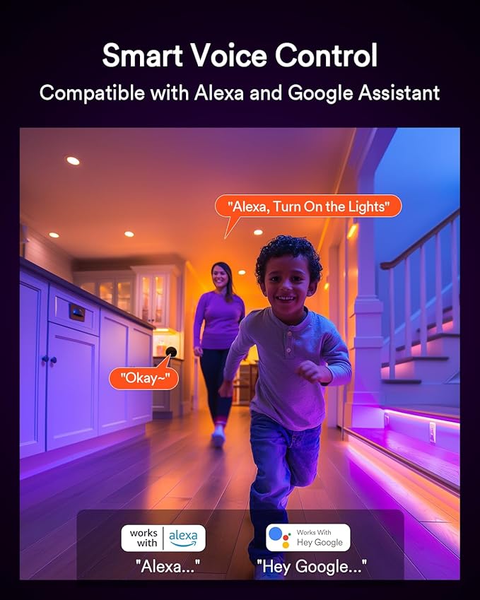 Lumary 4 Inch Smart Gimbal Recessed Lighting Ultra with 2200k Night Light，270°+90°Rotatable LED Recessed Lights, 9W 600LM Angled Adjustable LED Downlight, Works with Alexa & Google Assistant，1Pack