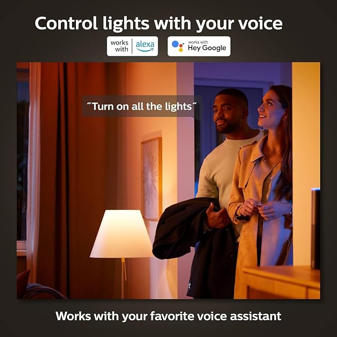 Philips Hue Smart Slim 5/6 Inch LED Recessed Light - White and Color Ambiance - 6 Pack - 1200LM - Indoor Ceiling - Control with Hue App - Works with Voice Assistants