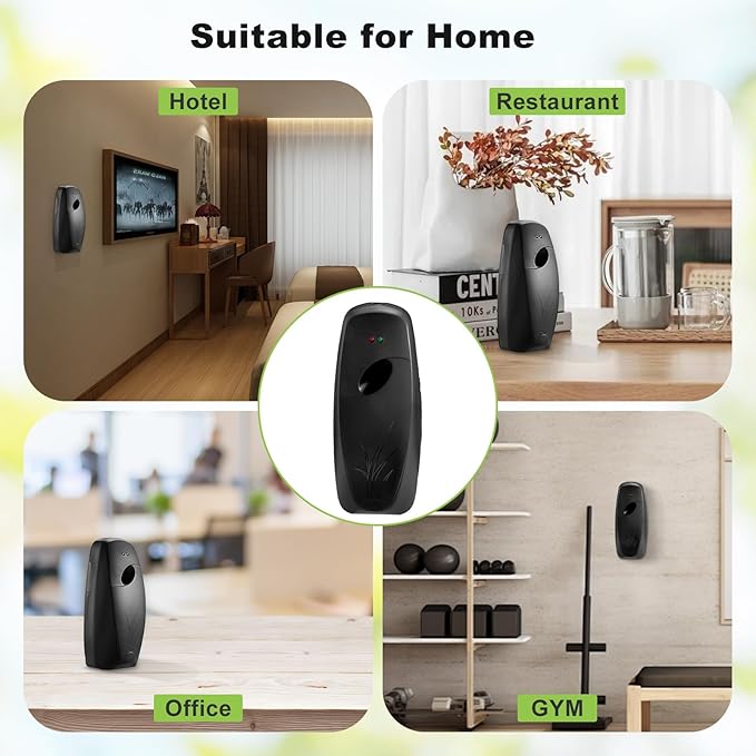 8 Pack Automatic Air Freshener Spray Dispenser,Wall Mounted or Free Standing Auto Freshener Dispenser Aerosol Sprayer for Hotel Office Living Room Bathroom Commercial Place