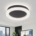 10 Inch LED Hallway Light Fixtures, 4500K Black Modern Flush Mount Ceiling Light,Round Acrylic Close to Ceiling Lighting Fixtures for Hallway Bedroom Entryway Kitchen Ceilings Lamp (Round)