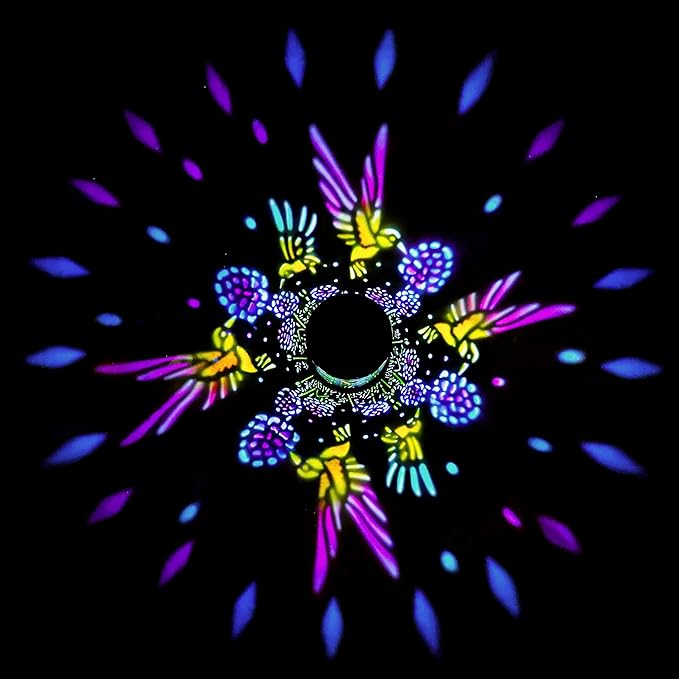 ODEETRONIC Solar Hummingbird Lantern with Colorful Projection - Hummingbird Birthday Gifts for Women Mom Grandma, Multicolor Hanging Lights Outdoor Waterproof, Solar Lantern Lights for Garden Patio