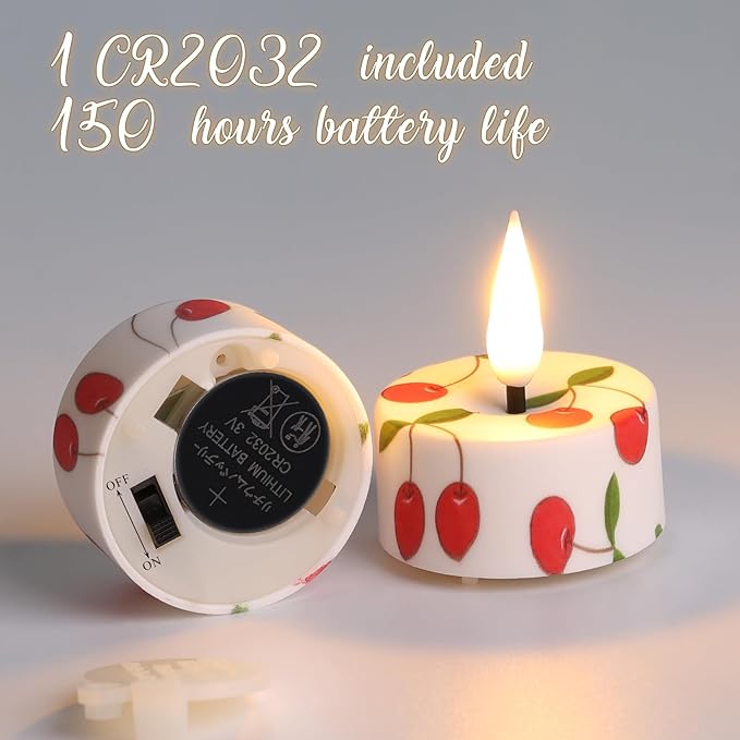 Eywamage Flameless Tealights with Remote Batteries, Flickering LED Tea Votive Candles Holiday Home Decor Set of 12