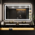 LOAAO 62"x36" LED Bathroom Mirror with Lights, Anti-Fog, Dimmable, Backlit + Front Lit, Lighted Bathroom Vanity Mirror for Wall, Memory Function