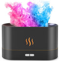 Essential Oil Diffuser, Air Humidifier with Flame Led Light - 7 Colors, 180mL Capacity (8 Hours), Noiseless Operation, Auto-Off Protection - Perfect for Home Bedroom Office Gifts(Black)