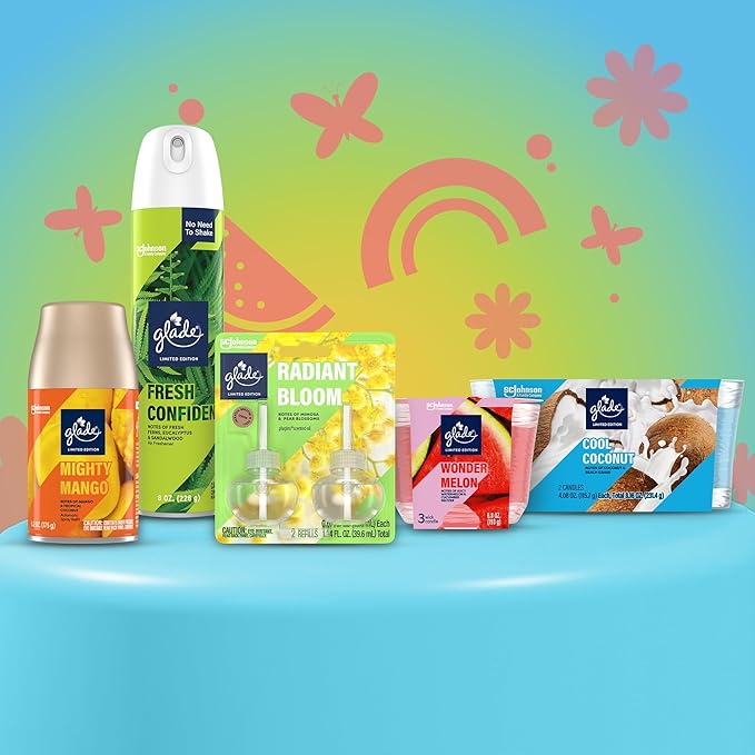 Glade Automatic Spray Refill, Mighty Mango, Scented Air Freshener for Home and Bathroom, 6.2 Oz