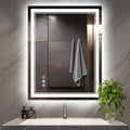 LED Bathroom Mirror with Lights: 24"x32" Wall Mounted Large Lighted Mirrors Fogless, Anti-Fog,Dimmable,Memory Function, Shatterproof Tempered Glass, Espejos para Baños, ETL Listed