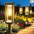 WdtPro 8 Pack Tall Solar Pathway Lights Outdoor, Bright Solar Powered Garden Lights Waterproof, Auto On/Off, Up to 15H Outdoor Lighting for Lawn Patio Walkway Driveway Path Yard Decor